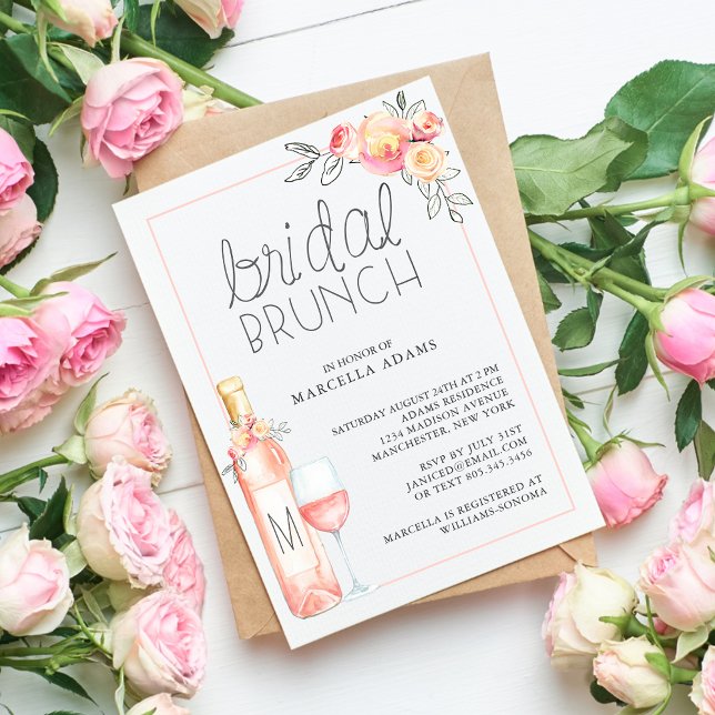 Invitation Brunch de mariage au rosé (Créateur téléchargé)