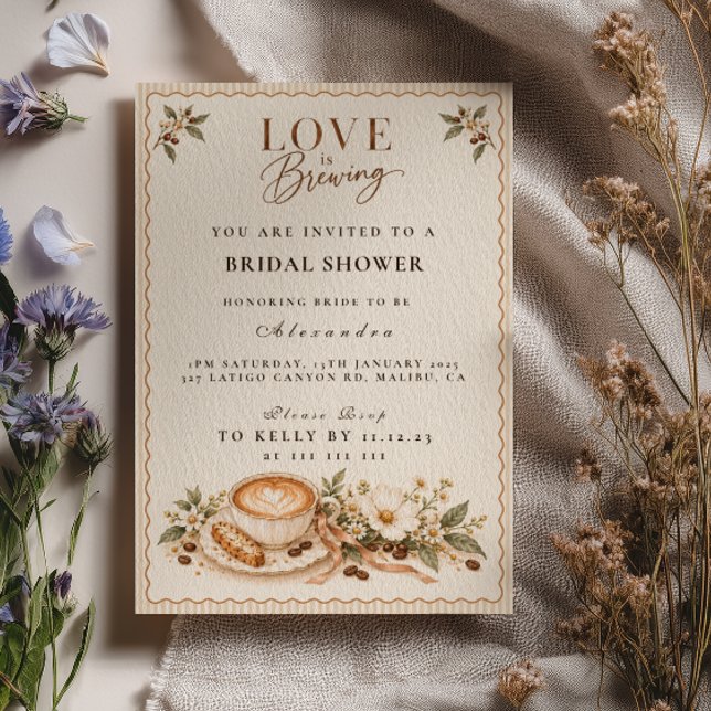 Invitation Brunch de mariage Café Neutre (Créateur téléchargé)