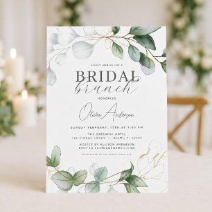 Invitation Brunch de mariage Eucalyptus Verdure Bohème Rustiq