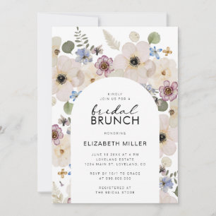 Invitation Brunch de mariage floral moderne