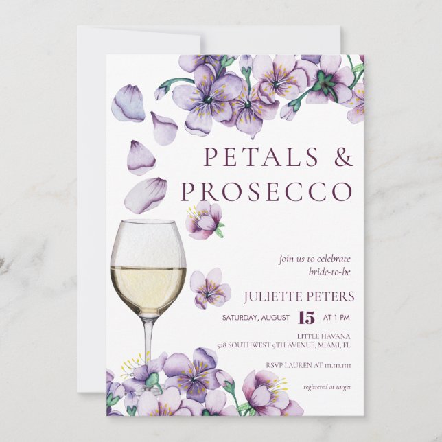 Invitation Brunch de mariage | Floral pastel (Devant)