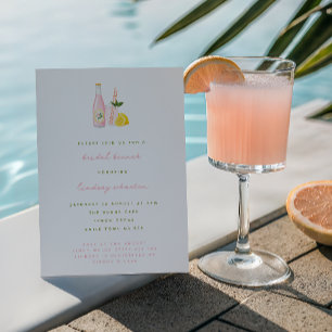 Invitation Brunch de mariage minimaliste au Pink Lemonade