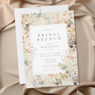 Invitation Brunch de mariage romantique neutre vintage aux hy