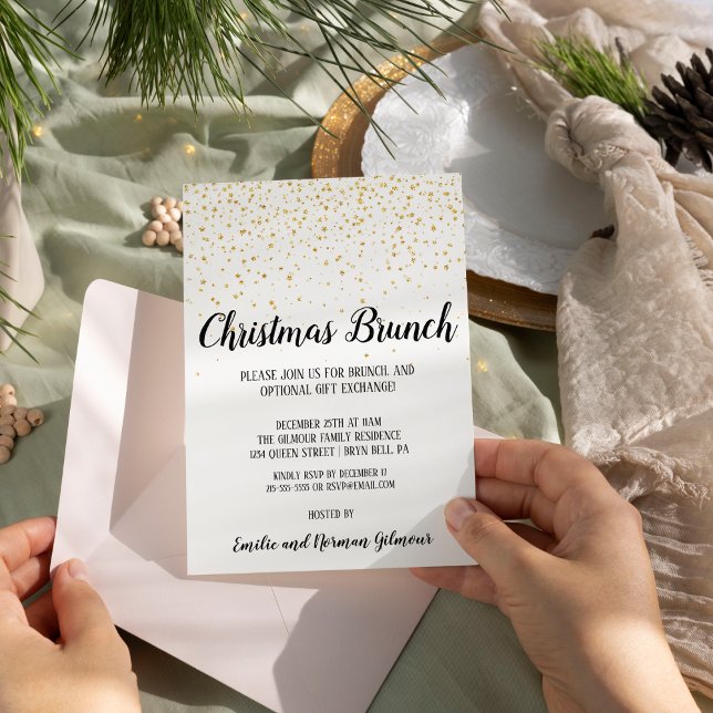 Invitation Brunch de Noël moderne minimaliste (Créateur téléchargé)