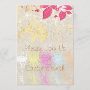 Invitation Brunch de Pâques de tulipe