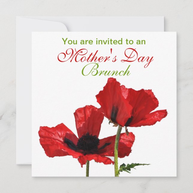 Invitation Brunch de Red Poppies (Devant)