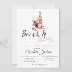 Invitation Brunch dégustation de vins floraux et bulles