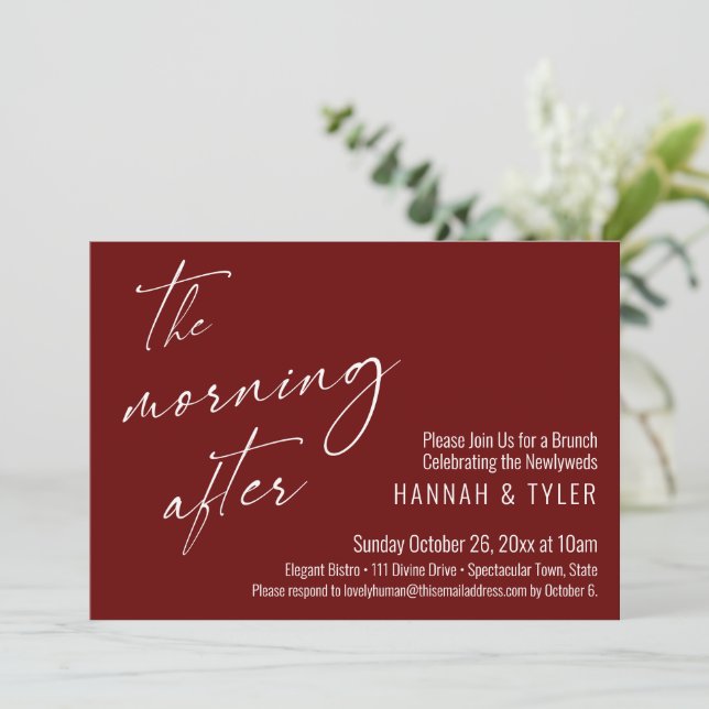 Invitation Brunch du Lendemain de Mariage Bourgogne (Debout devant)