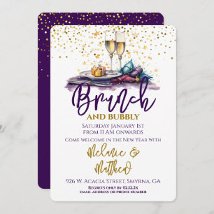 Invitation Brunch du Nouvel An et bulle