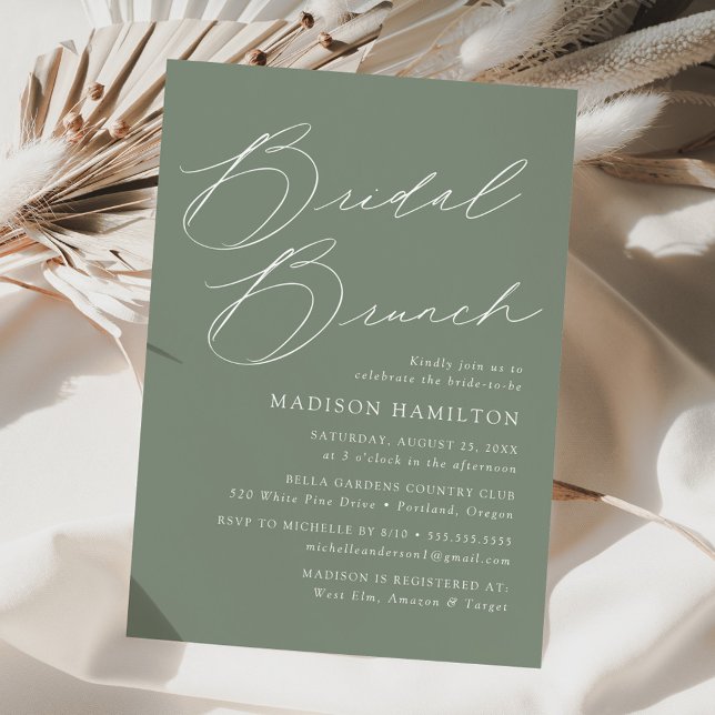 Invitation Brunch Élégant Moderne de Remise de Cadeaux de Mar (Créateur téléchargé)
