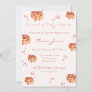 Invitation Brunch et Baby shower fille