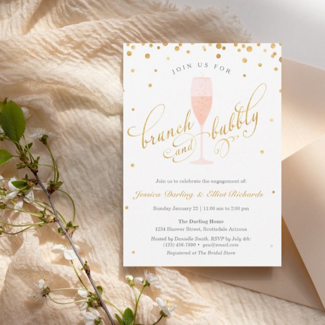 Invitation Brunch et Bubbly (Créateur téléchargé)