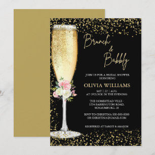 Invitation Brunch et Bubbly Champagne nuptiale