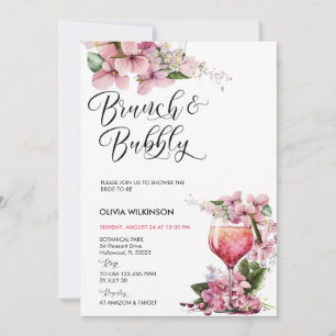 Invitation Brunch et Bubbly   Cocktail Rose