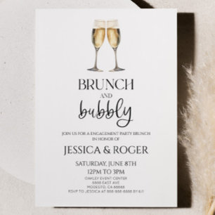 Invitation Brunch et Bubbly Engagement Party Brunch