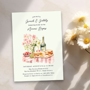 Invitation Brunch et Bubbly Jardin de Campagne Enterrement de
