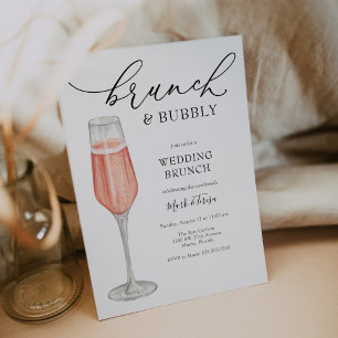 Invitation Brunch et Bubbly Mariage de champagne Brunch