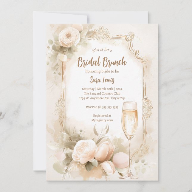 Invitation Brunch et Bubbly nuptiale invitation-br1 (Devant)