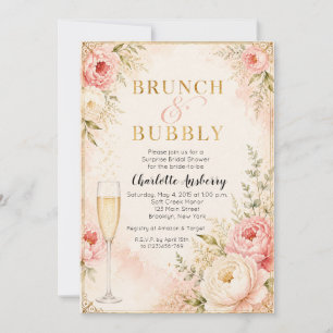 Invitation Brunch et Bubbly pour l'enterrement de vie de jeun