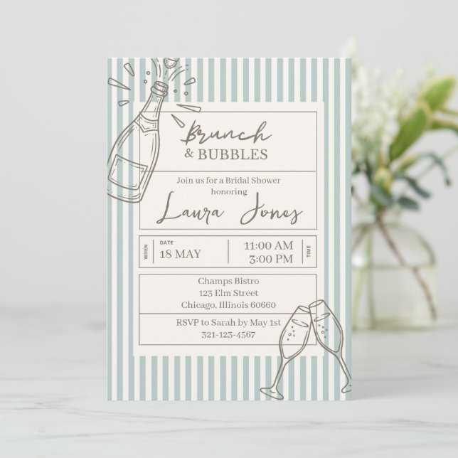 Invitation Brunch et Bulles (Debout devant)