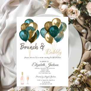 Invitation Brunch et Bulles Élégantes : Réception de Mariage