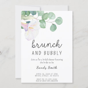 Invitation Brunch et champagne pour la baby shower de la mari