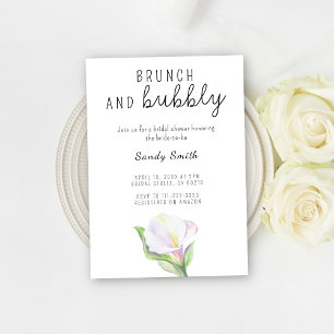Invitation Brunch et champagne pour une baby shower