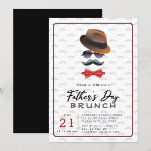 Invitation Brunch Fête des pères moderne