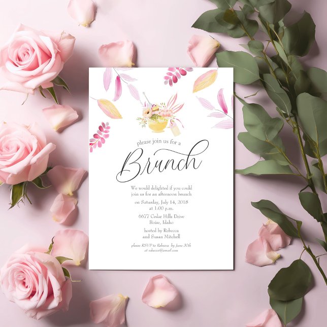 Invitation Brunch floral (Créateur téléchargé)