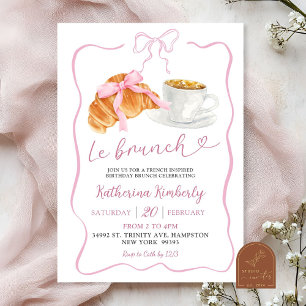 Invitation Brunch French Birthday à Paris