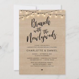 Invitation Brunch mariage avec les jeunes mariés, Moderne rus