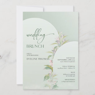 Invitation Brunch mariage boho printanier arche verdure