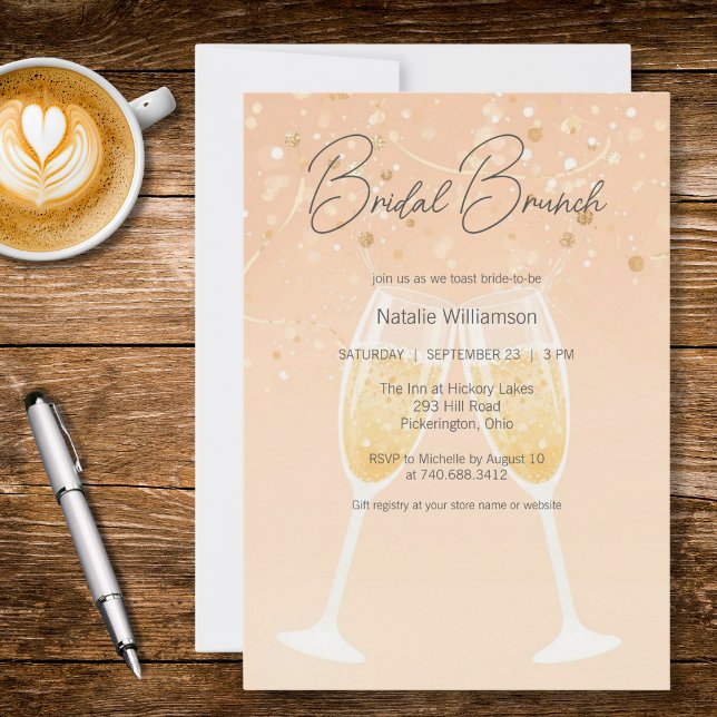 Invitation Brunch Mariage Bulles Moderne (Créateur téléchargé)