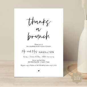 Invitation Brunch mariage de poste, Merci un Brunch