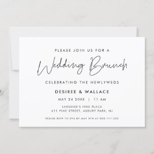 Invitation Brunch Mariage minimaliste moderne
