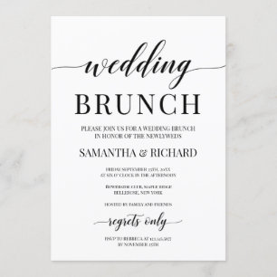 Invitation Brunch mariage russe de la typographie moderne