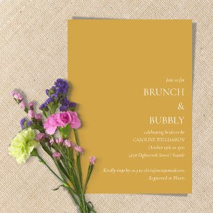 Invitation Brunch Minimaliste Bulles Enterrement de Vie de Je