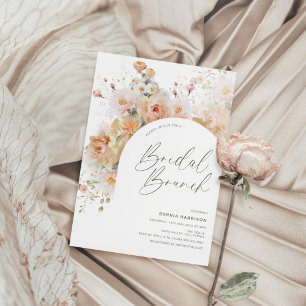 Invitation Brunch nuptial à arc floral romantique