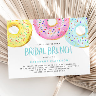 Invitation Brunch nuptial coloré Pastel Sprinkle Donuts