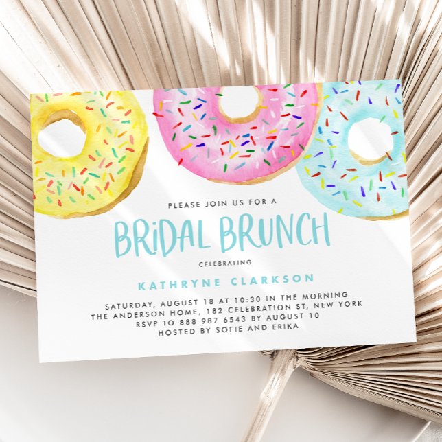 Invitation Brunch nuptial coloré Pastel Sprinkle Donuts (Créateur téléchargé)