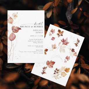 Invitation Brunch nuptial d'automne et bulle