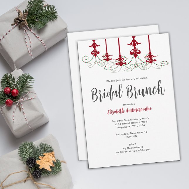 Invitation Brunch nuptial de Noël (Christmas Bridal Brunch Invitation)
