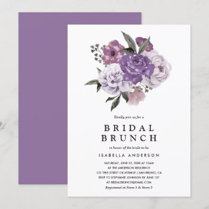Invitation Brunch nuptial de printemps de l'aquarelle florale