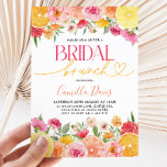 Invitation Brunch nuptial Fête des mariées Citrus Citron bril<br><div class="desc">Brunch nuptial | Une invitation à la douche nuptiale méditerranéenne citronnée. Un design ludique et coloré pour votre Fête des mariées à thème agrumes.</div>