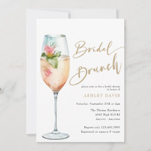 Invitation Brunch nuptial Fête des mariées de bulles