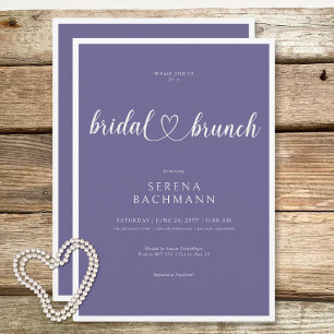Invitation Brunch nuptial minimaliste romantique moderne