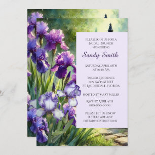 Invitation Brunch nuptial Purple Irises