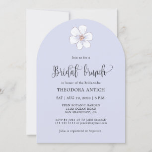 Invitation Brunch nuptial romantique Lilac