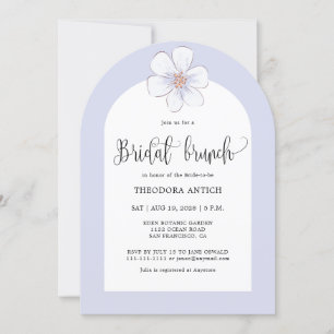 Invitation Brunch nuptial romantique Lilac