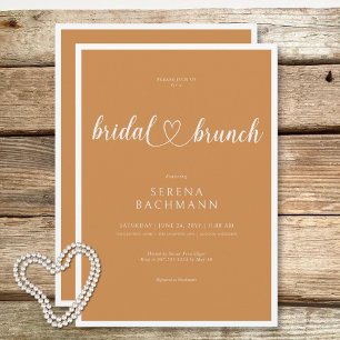 Invitation Brunch nuptial romantique moderne minimaliste roui